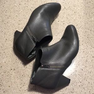 Cute and comfy gray leather booties by Easy Spirit